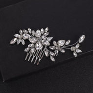 Crystal Embellished Flower Hair Comb