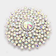 Load image into Gallery viewer, Crystal Sunburst Pin Brooch
