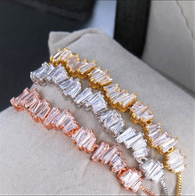 Load image into Gallery viewer, Baguette Crystal Adjustable Bracelet
