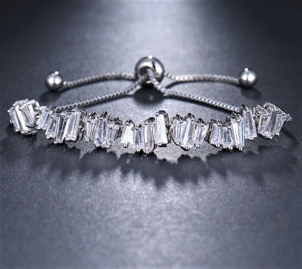 Baguette Crystal Adjustable Bracelet