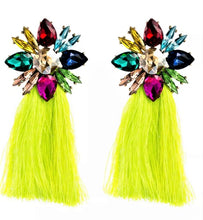 Load image into Gallery viewer, Tassel Gemstone Earrings (New Colors)
