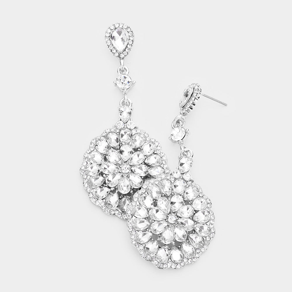 Pave Trimmed Crystal Earrings