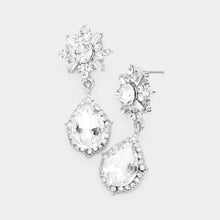 Load image into Gallery viewer, Teardrop Crystal Rhinestone Trim Earring (Small)
