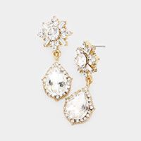 Load image into Gallery viewer, Teardrop Crystal Rhinestone Trim Earring (Small)
