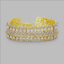 Load image into Gallery viewer, Crystal Bubble Cluster Evening Bracelet
