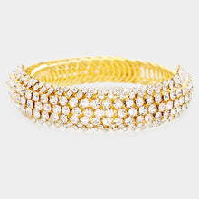 Load image into Gallery viewer, Rhinestone Adjustable Evening Bangle Bracelet
