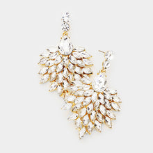 Load image into Gallery viewer, Marquis Oval Cluster Earrings
