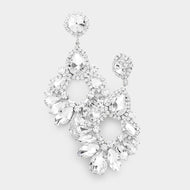 Crystal Oval Teardrop Earring