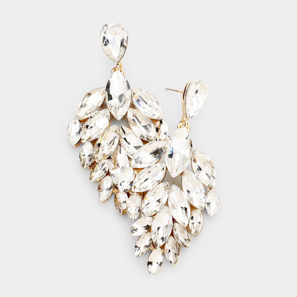 Marquise Crystal Cluster Earring
