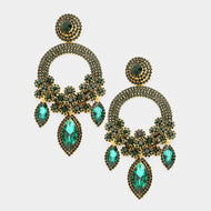 Chandelier Marquis Triple Flower Earring