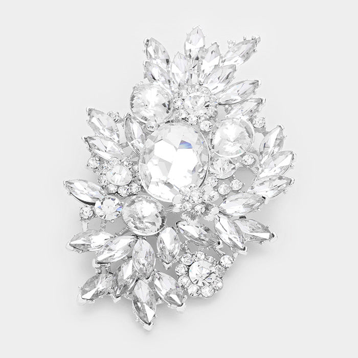 Crystal Bouquet Brooch