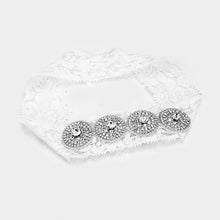 Load image into Gallery viewer, Rhinestone &amp; Lace Bridal Garter
