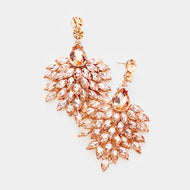 Marquis Oval Cluster Earrings