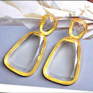 Clear Elegant Door Knocker Earrings