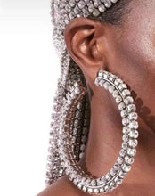 Load image into Gallery viewer, Star Struck Rhinestone Hoops NEW!!!
