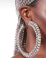 Star Struck Rhinestone Hoops NEW!!!