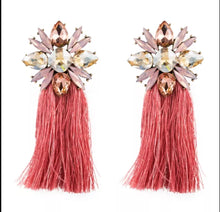 Load image into Gallery viewer, Tassel Gemstone Earrings (New Colors)
